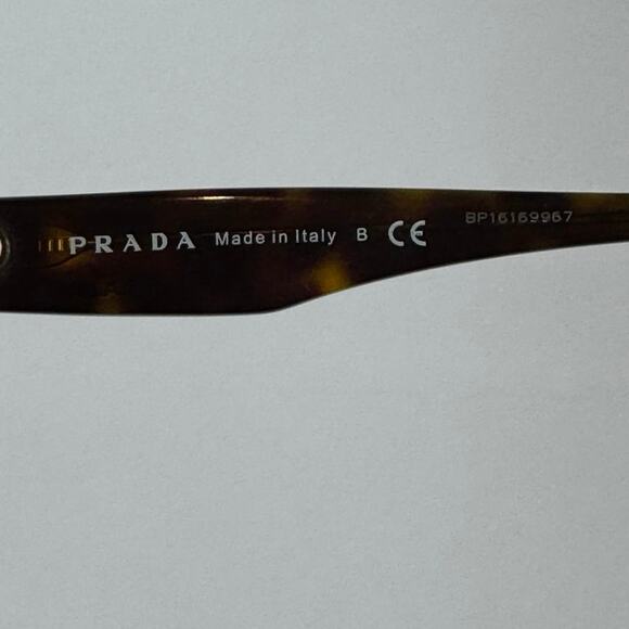 Prada Womens Tortoise Eyeglass Frame VPR 24R Brown Gold 52-16-140 Made in Italy - Picture 6 of 10